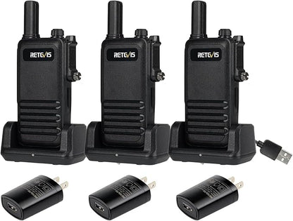Retevis RB47 Waterproof Walkie Talkies, Portable FRS Two-Way Radios, Mini, VOX, Emergency Alarm, 2 Way Radio Long Range for Outdoors Camping (3 Pack)