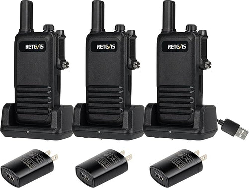 Retevis RB47 Waterproof Walkie Talkies, Portable FRS Two-Way Radios, Mini, VOX, Emergency Alarm, 2 Way Radio Long Range for Outdoors Camping (3 Pack)
