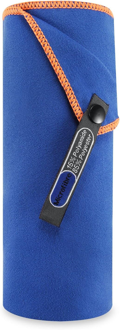 Microfiber Camping Towel - Ultra Soft Compact Fast Drying for Fitness,Hiking,Yoga, Travel,Sports,Camping,Gym,Beach, Swimming, Backpacking (Blue, Large)