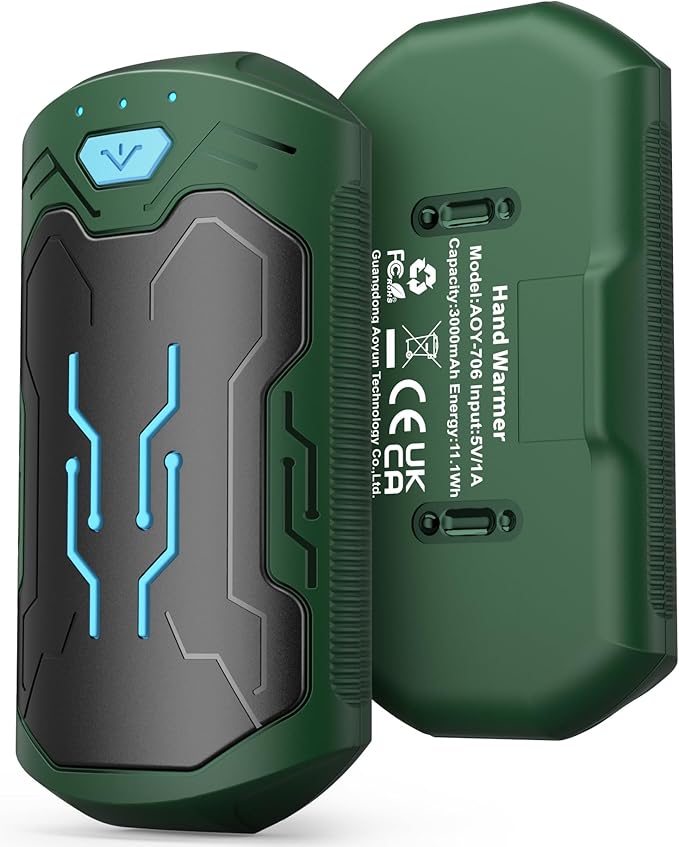 Hand Warmers Rechargeable 2 Pack, ROFWIZ 6000mAh Electric Portable Pocket Heater, are Great Warm Gifts for Women, Men, Heat Therapy, Raynauds, Outdoors, Hunting, Golf, Camping Gear