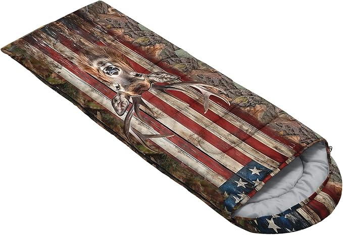 Kids Sleeping Bag for Boys Girls,Western Cowboy Print-Lightweight Warm Portable Outdoor Indoor-Waterproof Cold Weather Resistant Sleeping Bag for Camping Hiking