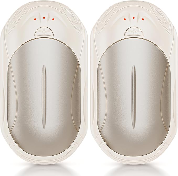 AI Hand Warmers Rechargeable 2 Pack, 6000mAh Electric Hand Warmers, AI Smart Chips 20Hrs Long Safe Heat, Portable Pocket Heater, Gifts for Christmas, Outdoor, Golf, Hunting, Camping Accessories