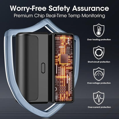 Magnetic Hand Warmers Rechargeable 2 Pack 6000mAh Electric Portable USB Hot Pocket Sized Hand Warmer 18Hrs Long Heating Heater Therapy Gifts for Men Women Camping,Hunting,Golf,Travel Essentials