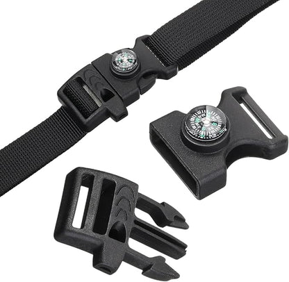 Jexine 50 Pcs Compass Buckle Clips Plastic Paracord Buckles Bracelets Accessories for Camping Travel Emergency Survival