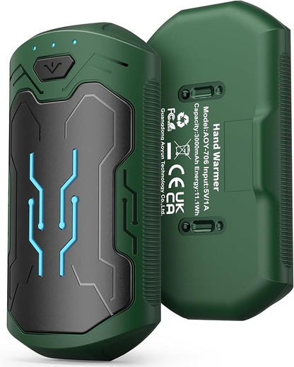 Hand Warmers Rechargeable 2 Pack, ROFWIZ 6000mAh Electric Portable Pocket Heater, are Great Warm Gifts for Women, Men, Heat Therapy, Raynauds, Outdoors, Hunting, Golf, Camping Gear