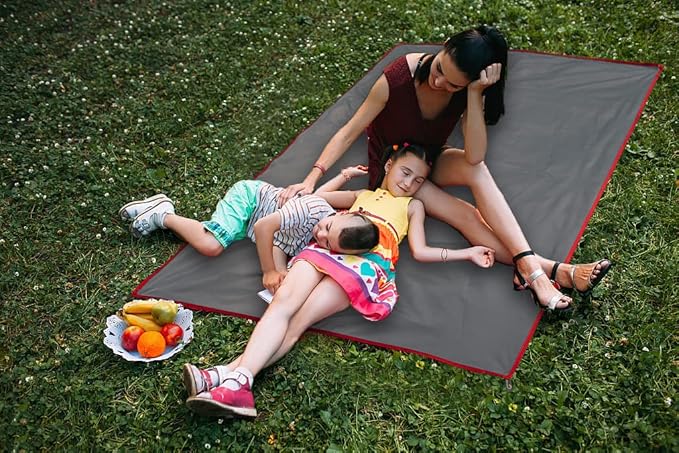 Wind Tour Portable Multifunctional Outdoor Camping Tarp Groundsheet Footprint Lightweight Floor and Ground Tarps for Camping Hiking with Carry Bag (51.2" x 83")