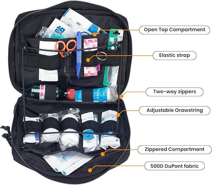 EXCELLENT ELITE SPANKER Tactical Molle Admin Pouch Utility Organizer EDC Medical Bag Utility EDC Tool Pouch with Shoulder Strap Attachment Pouches Waist Bag
