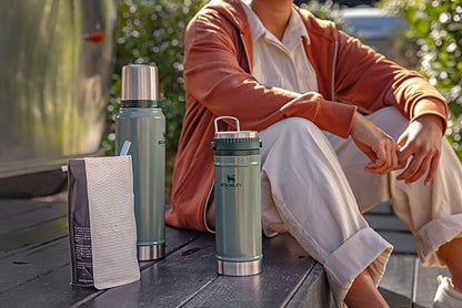 Stanley Travel Mug with Integrated French Press 16 oz | 5 Minute Brew, 4 Hours Hot, Leakproof Lid | Mesh Filter for Coffee Grounds | Insulated Stainless Steel Coffee Maker | BPA-Free