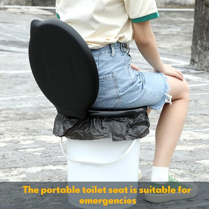 Glenmal Portable Toilet Seat for 5 Gallon Buckets Emergency Toilet Lid with Camping Toilet Bags 5 Gallon Bucket Toilet Seat with Lid Outdoor Camping Luggable Loo Toilet Cover for Adults and Kids