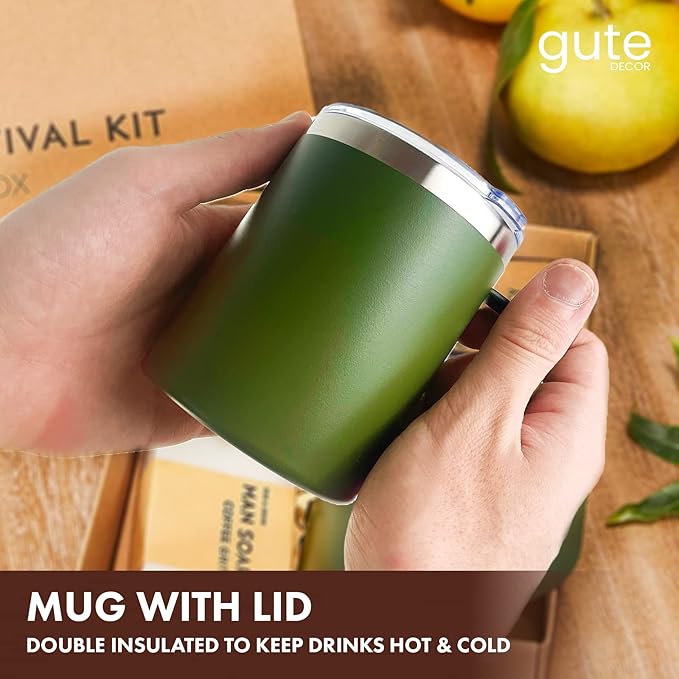 Gift Box for Men, Dad - Mens Box Survival Box for Men | Manly Camping Enthusiast Guy - Unique Gift Ideas Him, Boyfriend, Husband, Father, Brother, Son, Boss, Best Friend