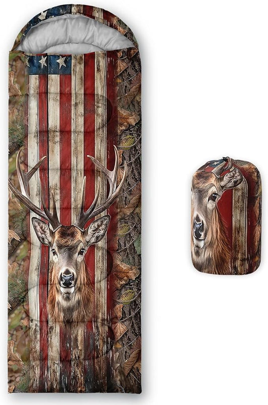 Kids Sleeping Bag for Boys Girls,Western Cowboy Print-Lightweight Warm Portable Outdoor Indoor-Waterproof Cold Weather Resistant Sleeping Bag for Camping Hiking