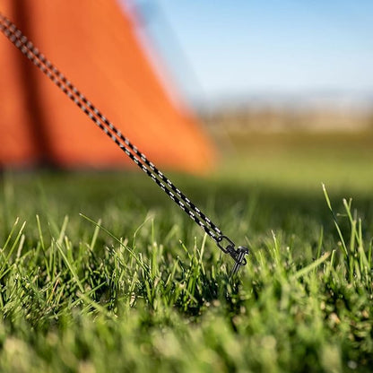 Reginary 36 Pcs Ground Anchors Screw in Tent Stakes Heavy Duty Trampoline Anchors High Wind for Camping Canopy Carport Sheds Beach Sand Stakes Metal Swing Set (Black)