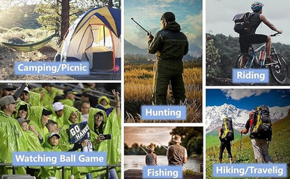 Camo Rain Poncho, Multi Use Waterproof Rain Coat