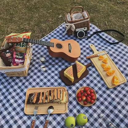 Extra Large Picnic Blanket Beach Blankets, Outdoor Foldable Waterproof Sand Mat for Beach Camping Hiking Travel Family Concerts Grass Park Music Festival Lawn Mats (Dark Blue, 80x60inch)