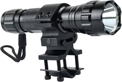 BESTSUN Super Bright Tactical Flashlight WF-501B L2 LED 1200 Lumens 1 Mode Hunting Light Lamp Torch Set with Pressure Tail Switch, Barrel Mount and Charger