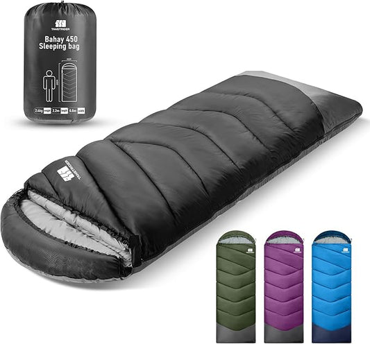 Sleeping Bags for Adults Cold Weather & Warm,Backpacking Camping Sleeping Bag for Tall Girls Boys,Lightweight,Compact,Waterproof Camping Gear for Traveling,Hiking,Hotel,Outdoor & Indoor