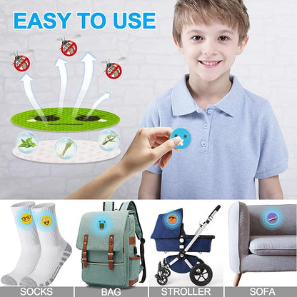 360 Pcs Mosquito Repellent Stickers, Funny Mosquito Patches for Kids Babies Adults with 6 Pack Individually Wrapped Mosquito Repellent Bracelets, DEET Free Mosquito Bands for Indoor Outdoor