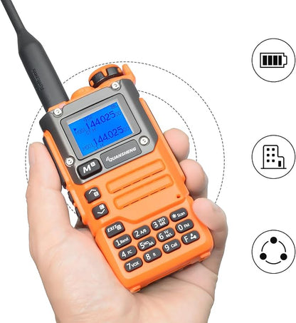 Quansheng UV-K5(8) Multifunction UHF/VHF 5W Handheld Two Way Radio, AM/FM/DTMF NOAA Weather Alarm Ham Radio for Hiking Camping Trip, Chirp Compatible, Support Firmware Updates, Emergency Alarm
