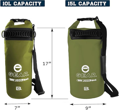 Floating Cooler Bag Roll Top Insulated Dry Backpack – Leak Proof, Collapsible, Waterproof Cooler with Padded Shoulder Strap - Perfect for Kayaking Fishing Beach Hiking -15L