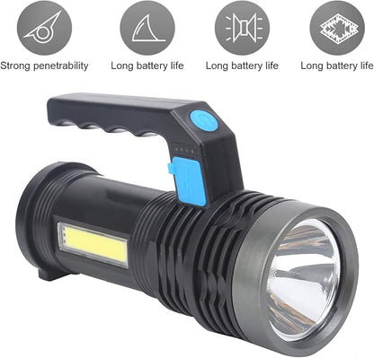 Rechargeable Spotlight, Handhold Searchlight, Outdoor Long-Range Strong Light Flashlight, 1200mAh LED Spotlight for Home, Outdoor Activities, Camping
