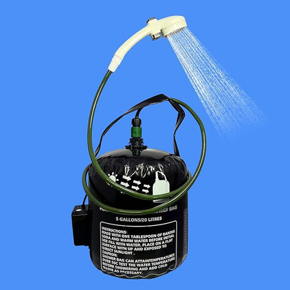 Vici 20L Portable Solar Camping Shower Bag Shower Electric Pump Tent car wash Equipment Outdoor spa Bath hot Water Bag Camping Furniture Accessories Portable Shower Pump