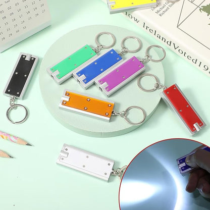 16 Pieces Mini Keychain LED Lights Keychains Flashlight Assorted Color Ultra Bright Flashlight Portable Key Chain Flash Light Torch Key Ring Powerful Keychain Lights for Outdoor Camping Activity