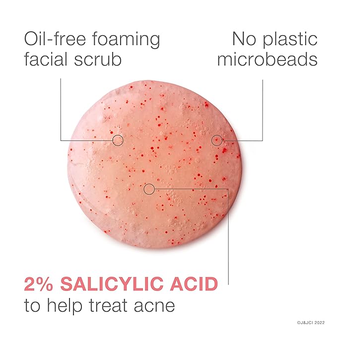 Neutrogena Oil Free Pink Grapefruit Acne Face Wash with Vitamin C, 2% Salicylic Acid Acne Treatment, Gentle Foaming Facial Scrub to Treat & Prevent Breakouts, 6.7 fl. Oz, 3 Pack