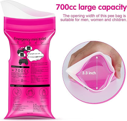 Disposable Urine Bags, 24 Pack Camping Pee Bags, Disposable Urinal Bag, Travel Urinal Bag, Toilet Traffic Jam Emergency Portable Toilet for Men Women Kids Patient…