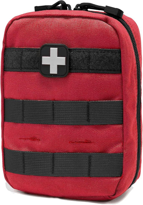 Carlebben EMT Pouch MOLLE Ifak Pouch Tactical MOLLE Medical First Aid Kit Utility Pouch Red