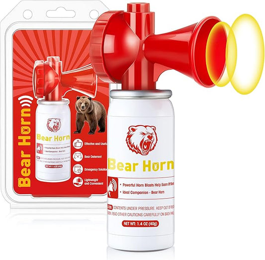 1 Pack Bear Horn to Scare Bears 1.4oz, Very Loud 120dB Bear Air Horns for Safety for Hiking, Heard Up to 1/2 Mile Away, Bear Spray Self Defense, Blow Horn to Scare Wild Animals, Bear Alarm
