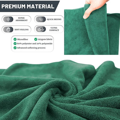 Rainleaf Microfiber Travel Towel Quick Dry Swimming Towel Ultra-Compact,Super Absorbent,Washcloths for Bathroom, Shower,Camping,Backpacking