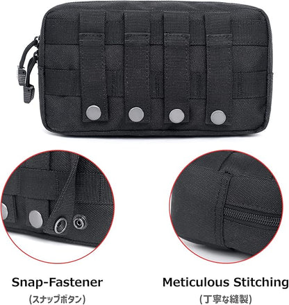Azarxis Equipment Multi-Purpose Tactical EDC Admin MOLLE Pouch Utility Tools Bag Organizer Military Waist Belt Modular Attachment
