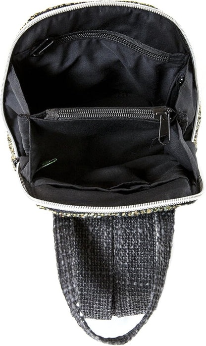 DIME BAGS - Club Kid Backpack - Stylish Mini Backpack with (Hemp Material, Timber)