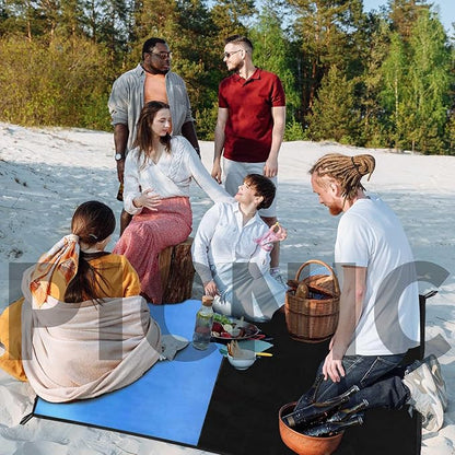Frelaxy Pocket Picnic Blanket, Waterproof Beach Blanket, Compact Camping Blanket, Lightweight Outdoor Blanket for Beach Festival Camp Picnic Hiking Travel (Blue, 57'' x 71'')