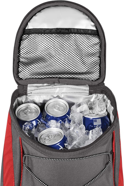 ONIVA - a Picnic Time brand PTX Backpack Cooler, Soft Cooler Backpack, Insulated Lunch Bag, (Red with Gray Accents)