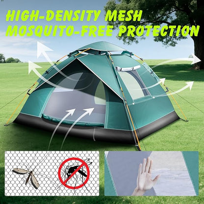 FUNANASUN 2-3 Person Camping Tent Automatic Instant Pop-Up Tents for Camping Easy and Quick Setup Camping Tent Waterproof Tent Family Tent for Camping/Backpacking/Hiking/Beach/Backyard/Outdoor Events
