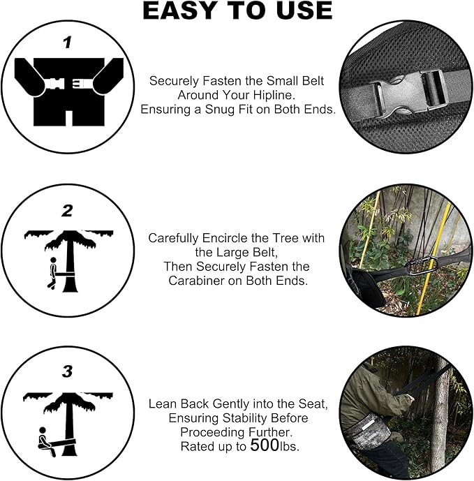 MDSTOP Portable Outdoor Toilet Solution, Durable & Versatile Strap with Buckle, Relieve Leg Fatigue and Free your Hands, Suitable for Camping, Hiking, Fishing, Hunting