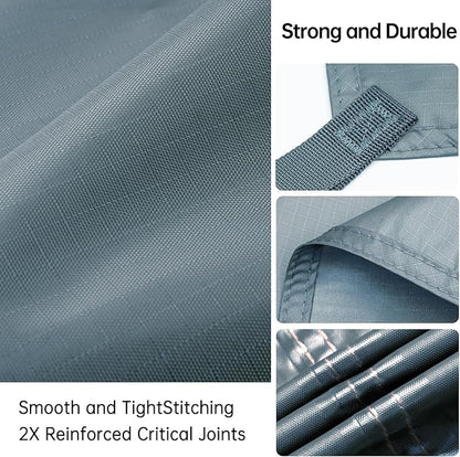 FREE SOLDIER Camping Tarp Waterproof Portable Multifunctional Outdoor Traveling Awning Backpacking Shelter Rain Tarp (Blue Gray 10×10.5ft)
