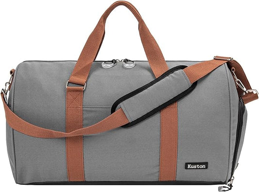 Kuston Sports Gym Bag with Shoe Compartment&Wet Pocket,Travel Duffel bag,Weekend Bag,Workout Bag Suitable for Men and Women