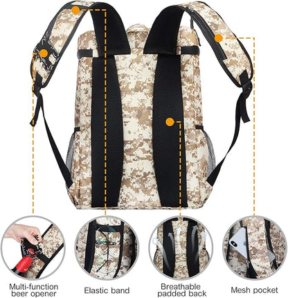 SEEHONOR Insulated Cooler Backpack Leakproof Soft Cooler Bag Lightweight Backpack with Cooler for Lunch Picnic Hiking Camping Beach Park Day Trips 45 Cans