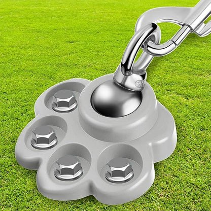 360° Swivel Dog Tie out Cable and Stake Stainless Steel Heavy Dog Stake 1200 Lbs of Pull Force, Rust Proof No Tangle Holds for Yard Outdoor Camping, Contains Screws (Silver)