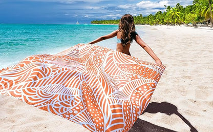 Beach Blanket Waterproof Sandproof Extra Large Beach Mat 79" X 83"/120"x108"for 1-8 Adults Quick Drying Durable Outdoor Picnic Mat for Beach Travel Camping Hiking