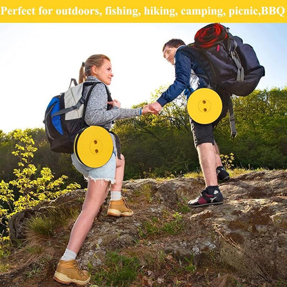 Fishboy Upgraded Collapsible Stool, 400lbs Max Weight, Lightweight But Sturdy, Portable Retractable Folding Telescoping Foldable Camping Stool for Adults Outdoor Fishing Hiking Gardening Travel BBQ