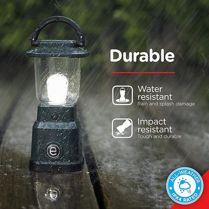 Enbrighten LED Mini Camping Lantern, Battery Powered, 200 Lumens, 40 Hour Runtime, 3 Modes, Night Light for Kids, Ideal for Hiking, Outdoors, Emergency, Snow, Hurricane and Storm