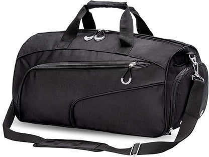Kuston Sports Gym Bag with Shoes Compartment &Wet Pocket Gym Duffel Bag Overnight Bag for Men and Women