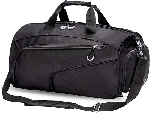 Kuston Sports Gym Bag with Shoes Compartment &Wet Pocket Gym Duffel Bag Overnight Bag for Men and Women
