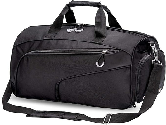 Kuston Sports Gym Bag with Shoes Compartment &Wet Pocket Gym Duffel Bag Overnight Bag for Men and Women