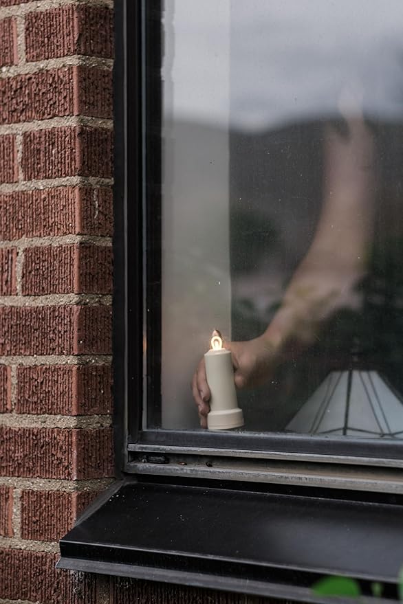 Barebones Flameless Candle – Vintage White, Rechargeable 4.5-Inch LED Candle with Magnetic Base, 50+ Hours of Light, 4 Lighting Modes – Indoor and Outdoor Ambient Lighting for RVs and Home Decor