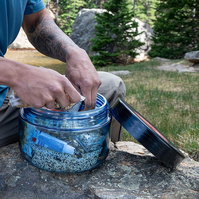 Bear Canister for Backpacking. 4 Sizes: BV500, BV475, BV450, BV425. Bear Resistant Food Container for Camping, Hiking, Fishing, Canoeing, Hunting, bikepacking. Bear Vault is Bear Safe!