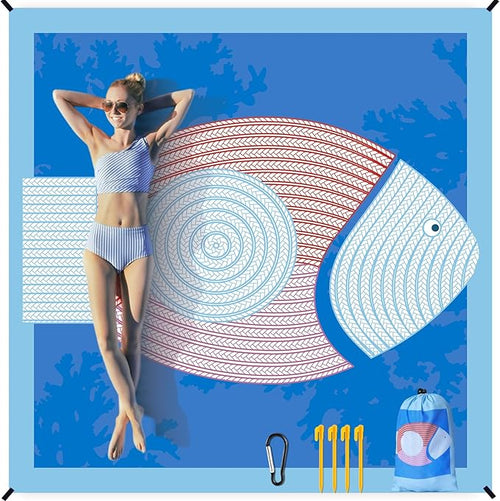 AISPARKY Beach Blanket Waterproof Sandproof Quick Drying Beach Mat Extra Large Outdoor Picnic Blanket for Travel Camping Hiking